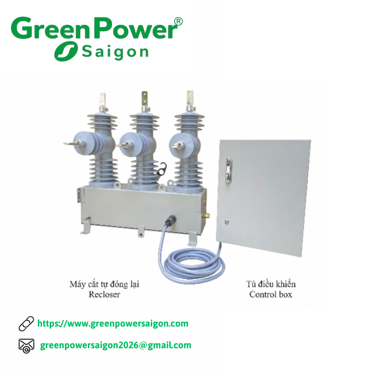 MÁY ĐÓNG CẮT TỰ ĐỘNG RECLOSER 3P 630A 24KV - 35KV 16KA, NGOÀI TRỜI - Image 1
