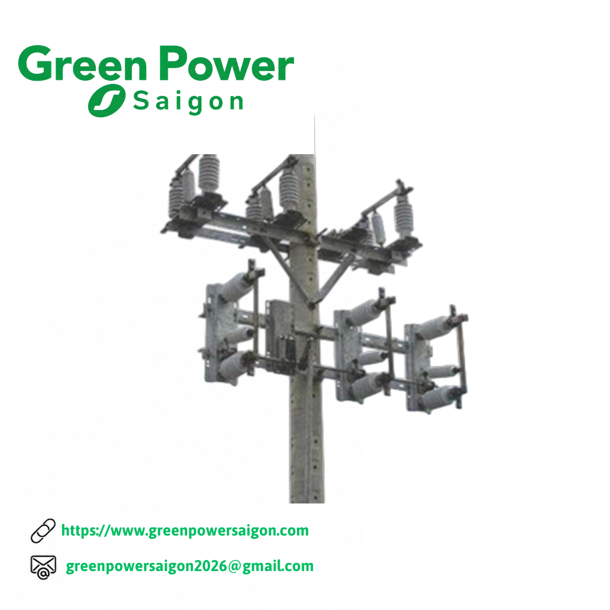 DAO CÁCH LY 3P; 24KV - 35KV; 630A - 800A; LẮP 2 PHƯƠNG; NGOÀI TRỜI (CÁCH ĐIỆN SỨ) - Image 1