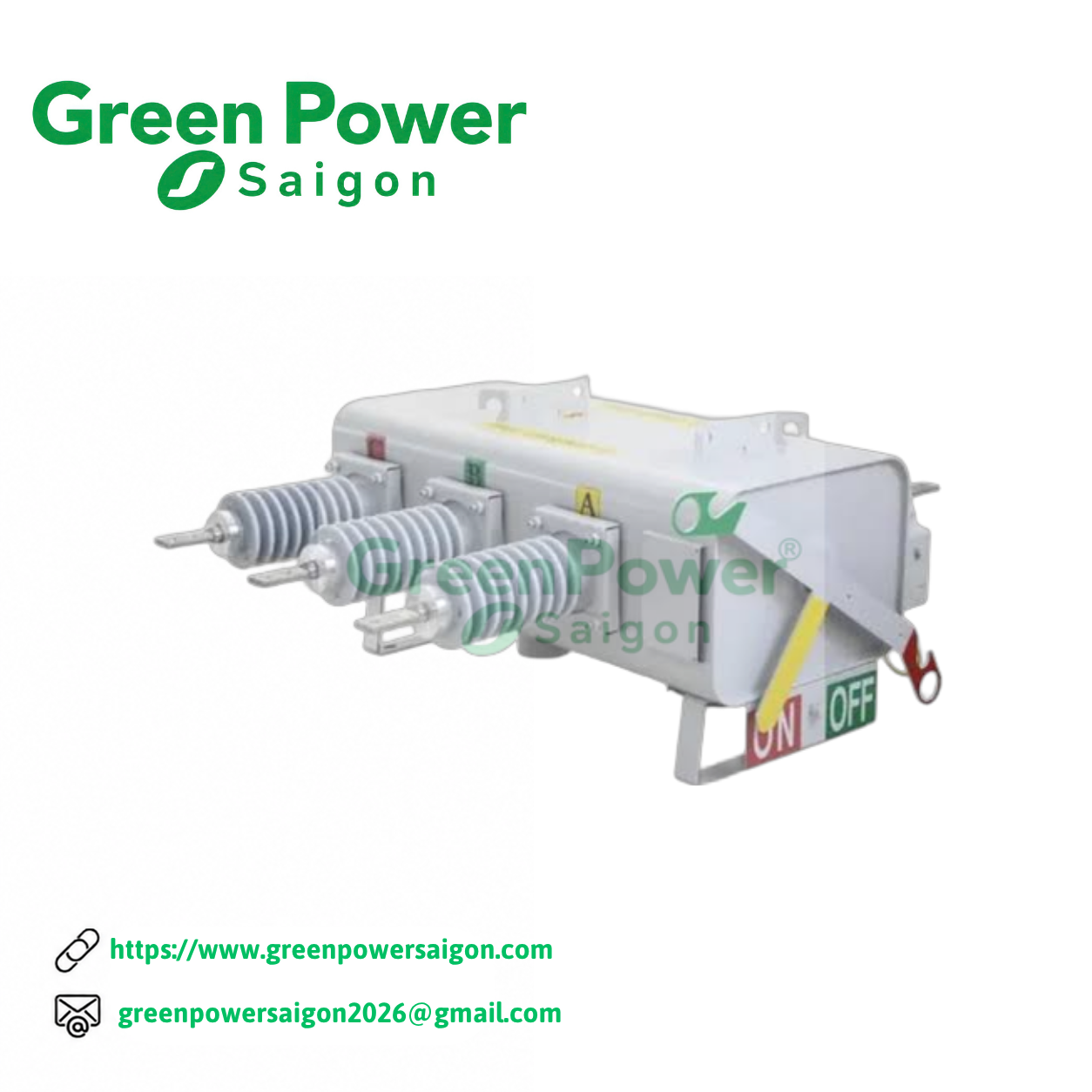 Dao cắt tải LBS 3P 630A 16kA, 24kV; 35kV ngoài trời, dập hồ quang bằng SF6 - Image 1