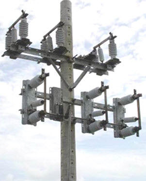 DAO CÁCH LY 3P; 24KV - 35KV; 630A - 800A; LẮP 2 PHƯƠNG; NGOÀI TRỜI (CÁCH ĐIỆN SỨ)