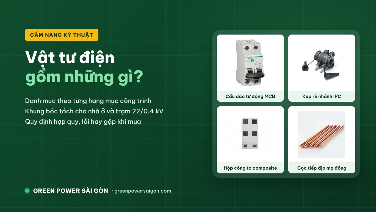 Vật Tư Điện Gồm Những Gì? Danh Mục Theo Từng Hạng Mục Công Trình
