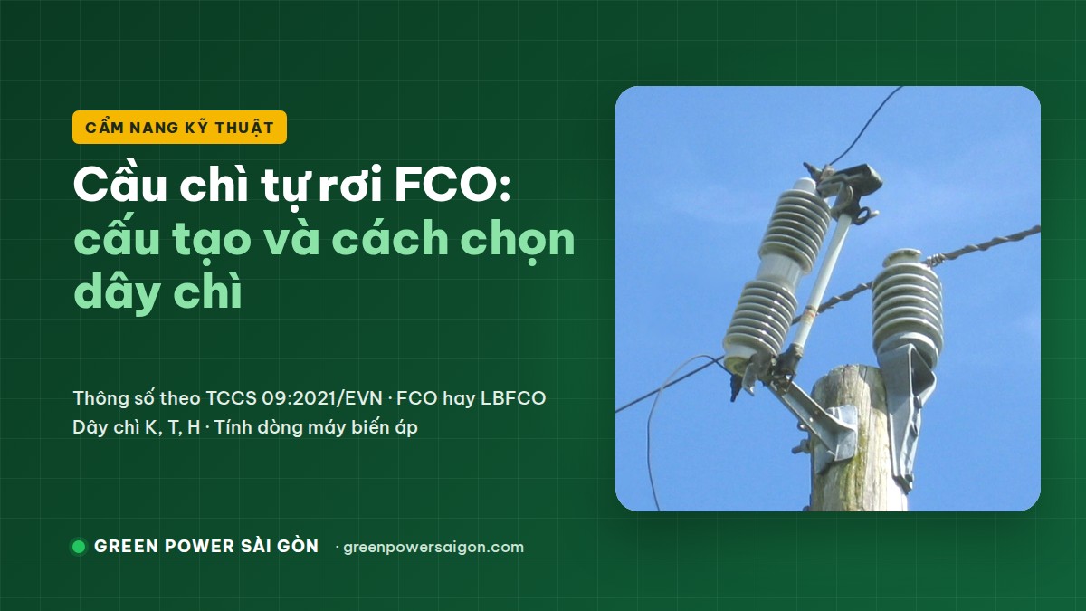 Cầu Chì Tự Rơi FCO: Cấu Tạo, Thông Số và Cách Chọn Dây Chì