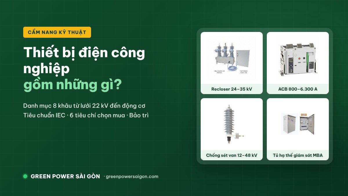 Thiết Bị Điện Công Nghiệp Gồm Những Gì? Danh Mục Cho Nhà Xưởng